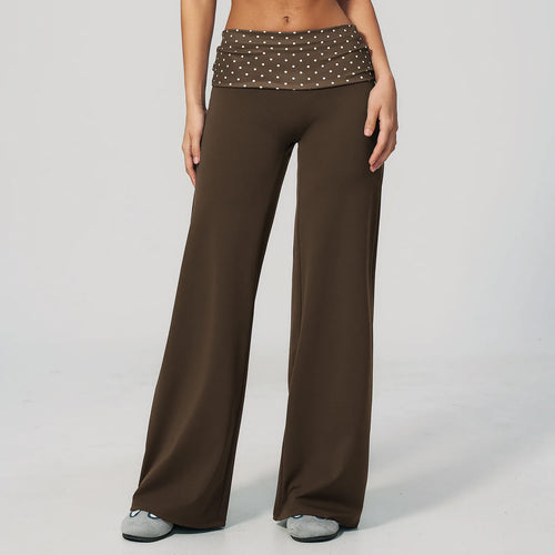 Wide Leg Sweatpants for Women Fold over Waist Bell-Bottoms Flare Yoga Lounge Pants Back to School Clothes Flare Pants Leggings